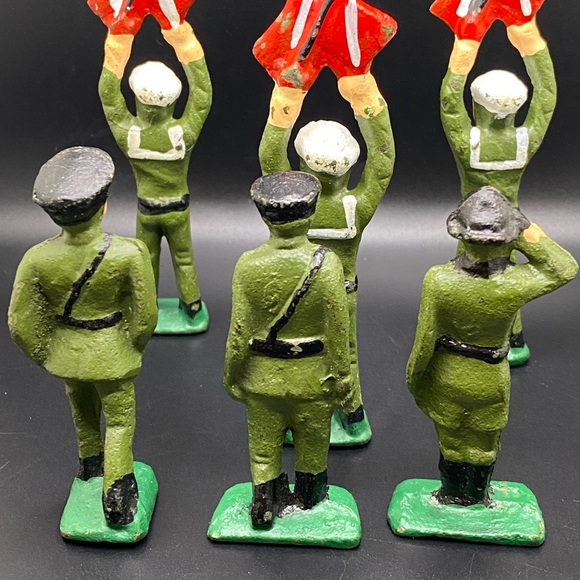 Vintage Barclay Manoil Cast Iron Toy Soldiers Lot of 10 WWII Pre-1970’s - Picture 11 of 13
